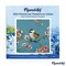 Figured'Art Mini Paint by Numbers Kit for Adults with Frame Birds Painting Small format 8"x8" - Craft Art Painting DIY Canvas Already Stretched on a Wooden Frame